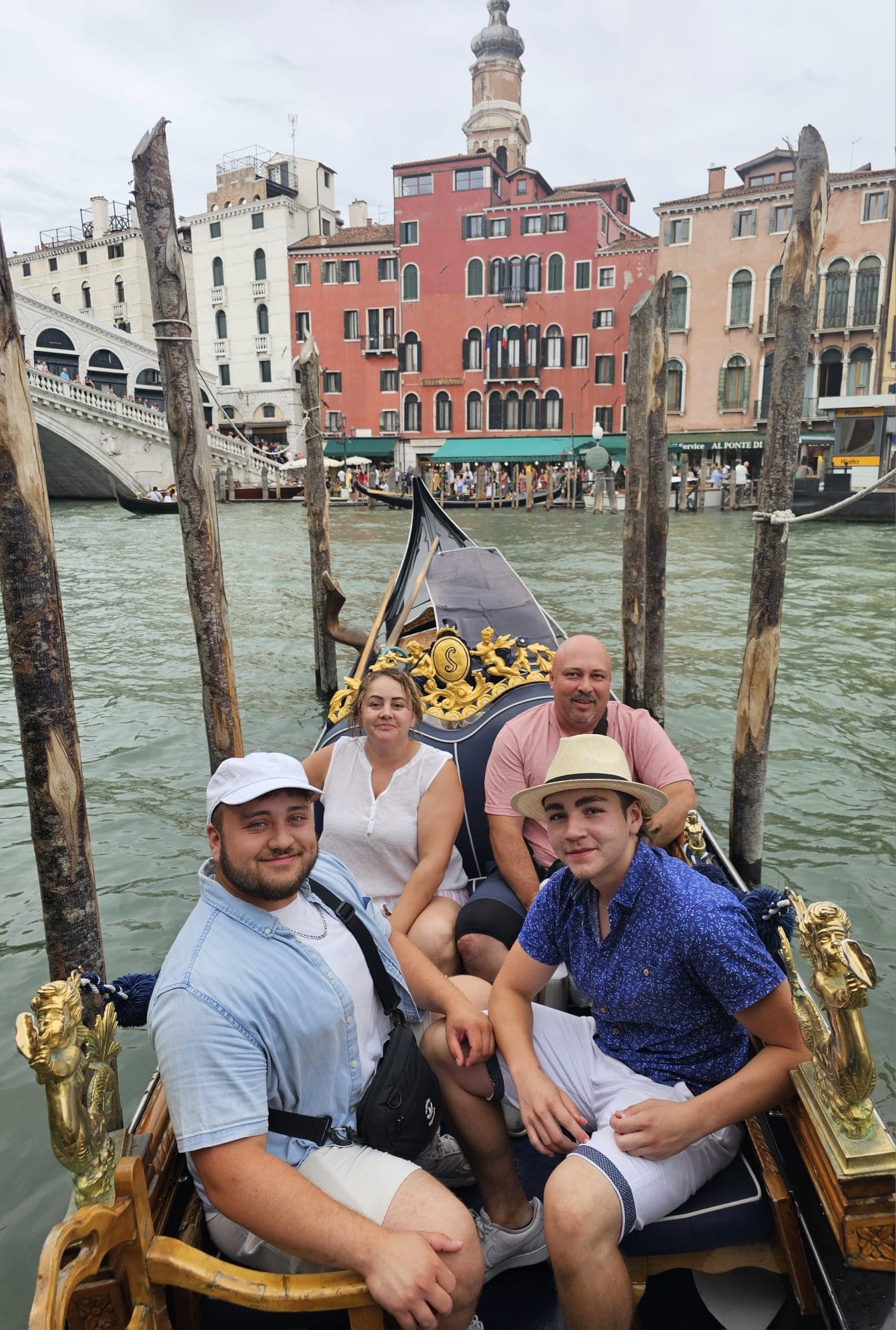 The family who runs The Spot, together on a trip