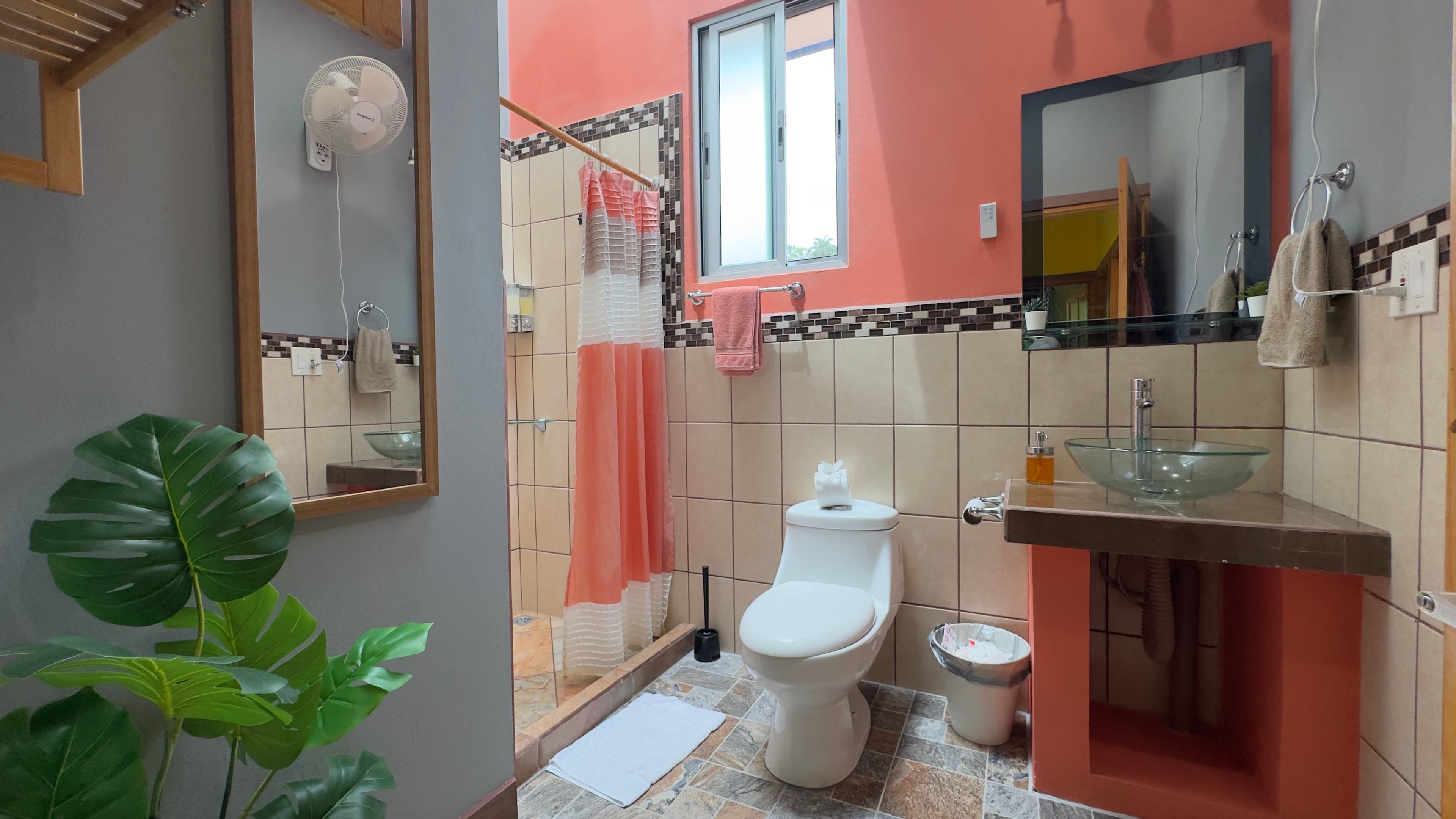 The upstairs bathroom