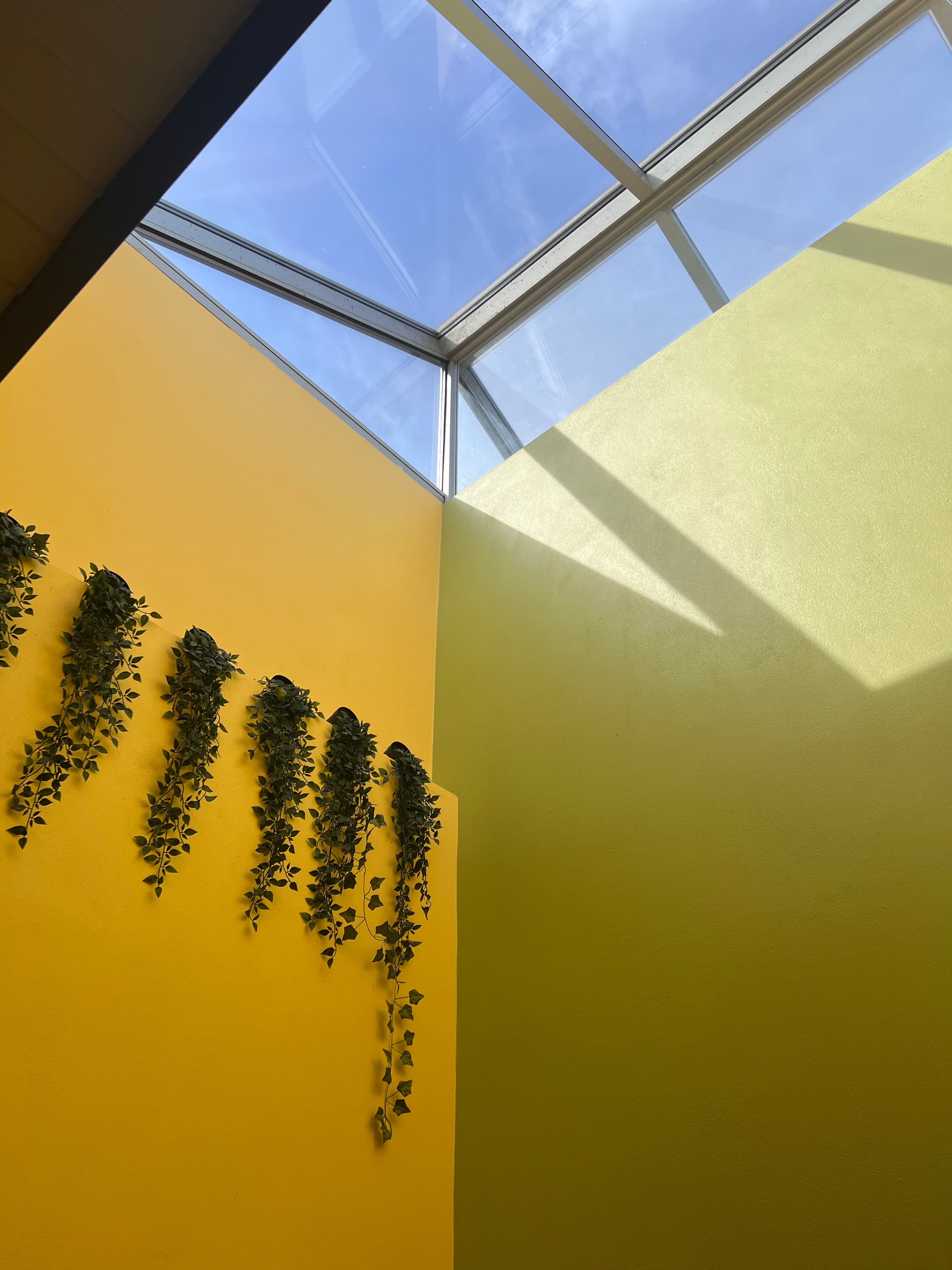 Light falling through the villa's skylight